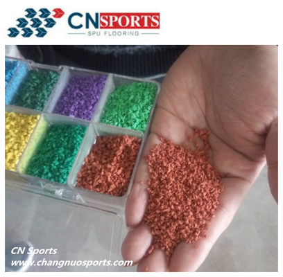 Non Fading EPDM Rubber Granules Jogging Track Colored EPDM