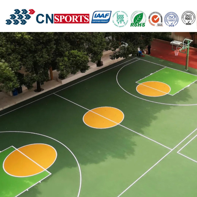 Outdoor High Sporting Performance Basketball Courts SPU Flooring With Iaaf