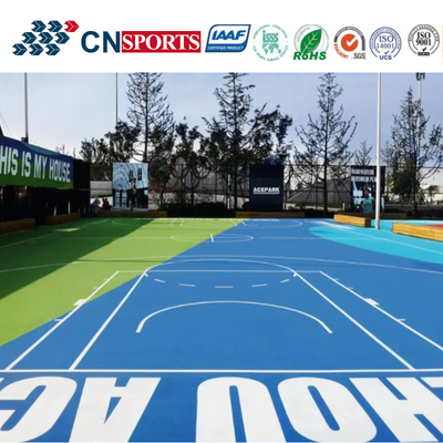 Outdoor High Sporting Performance Basketball Courts SPU Flooring With Iaaf