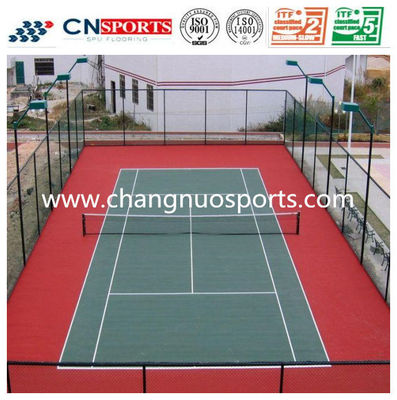 CN-S02 Silicon PU Tennis Flooring ITF Certifications and level1 Flame Retardancy