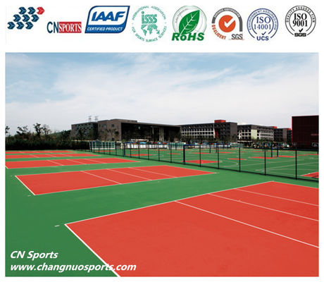 CN-S02 Silicon PU Tennis Flooring ITF Certifications and level1 Flame Retardancy
