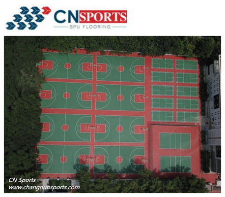 1.3mpa Tensile Strength SPU Basketball Sports Flooring For School