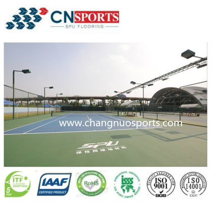 Silicon PU Acrylic Sports Flooring Wear Resistant Flame Retardancy Level1
