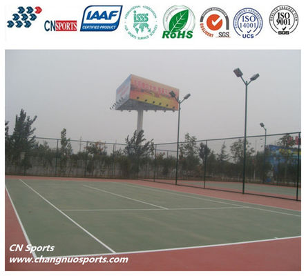 High Rebound Silicon PU Tennis Court Acrylic Surface Non Toxic