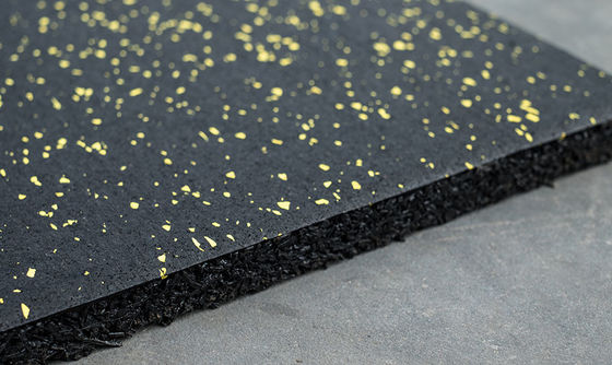 Non Toxic Rubber Gym Mats , Fireproof Gym Rubber Flooring Rolls