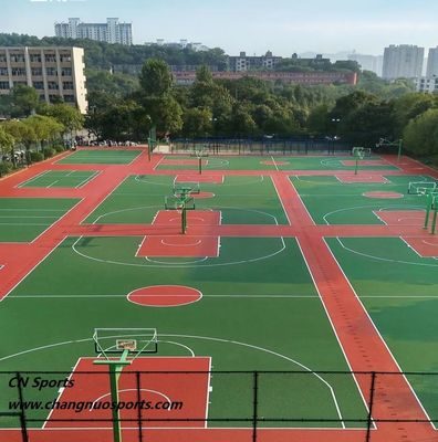 Silicon PU Basketball Flooring Non Toxic Anti Slide Environmental Friendly