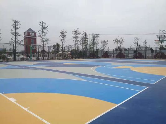 Cushion Elastic SPU Flooring 1.6Mpa Hard Top Soft Bottom