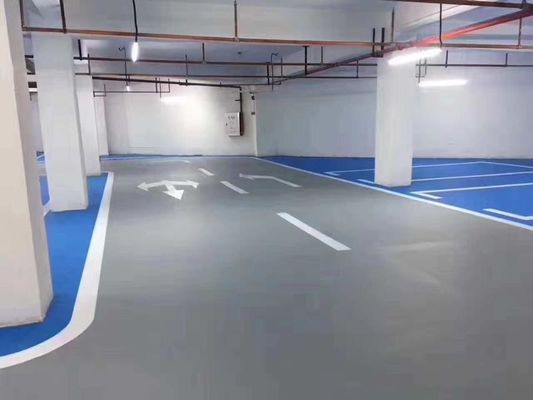 Seamless Car Park Epoxy Flooring , Water Resistance Black Epoxy Garage Floor