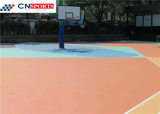 All Weather SPU Flooring , Waterproof Synthetic Basketball Court Flooring