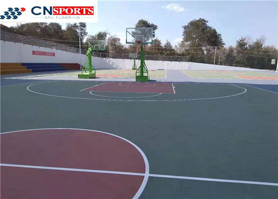 3mm-8mm Cushion Rebounce Shock Absorption SPU Sports Court Flooring