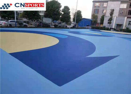 All Weather SPU Flooring , Waterproof Synthetic Basketball Court Flooring