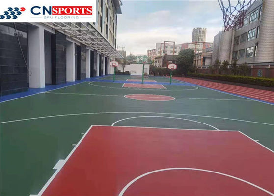 3mm-8mm Cushion Rebounce Shock Absorption SPU Sports Court Flooring