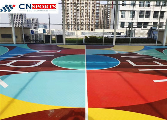 Playground SPU Flooring , Olympic Park Synthetic Basketball Court