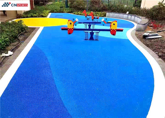 EPDM Rubber Flooring , Blue Outdoor Playground Rubber Flooring