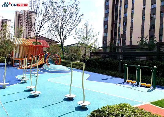 IAAF Blue Jogging Track Rubber Flooring Thermal Insulation