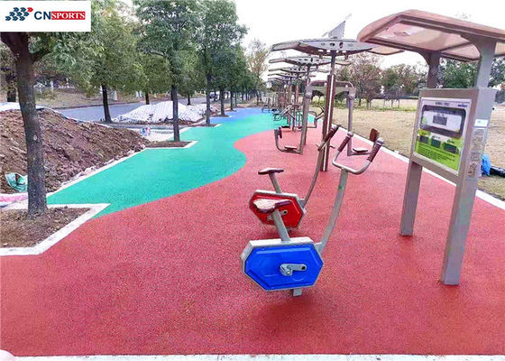 Jogging Track EPDM Rubber Flooring , RoHS Outdoor Rubber Flooring Playground
