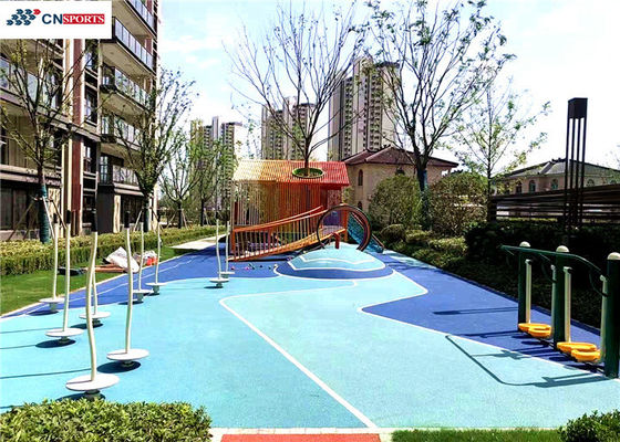 EPDM Rubber Flooring , Blue Outdoor Playground Rubber Flooring