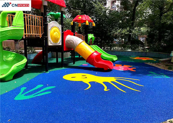 Playground Outdoor EPDM Rubber Flooring Thermal Insulation Colorful