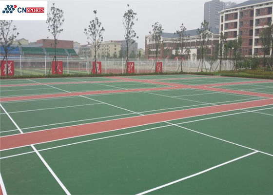 Green Indoor Tennis Court Flooring Thermal Insulation