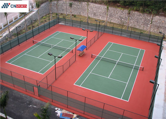 Permeation-Type Primer and High Adhesion And Weatherability Silicon PU Tennis Flooring