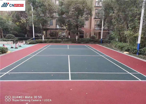 ITF CN-S02  Silicon PU Flooring and Resistant Layer And Concrete Base and Permeation-Type Primer Tennis Flooring