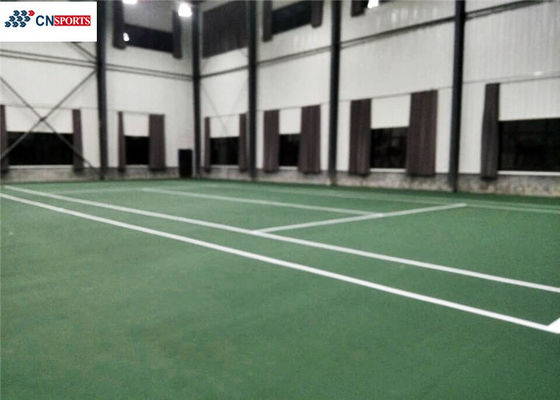 Green Indoor Tennis Court Flooring Thermal Insulation