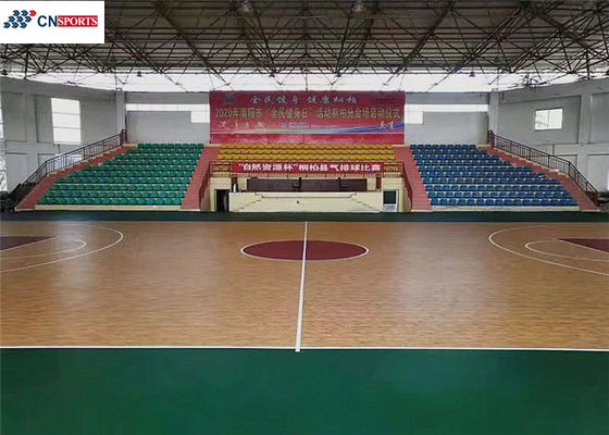 RoHS Basketball Court Polyurethane Wooden Texture Pattern