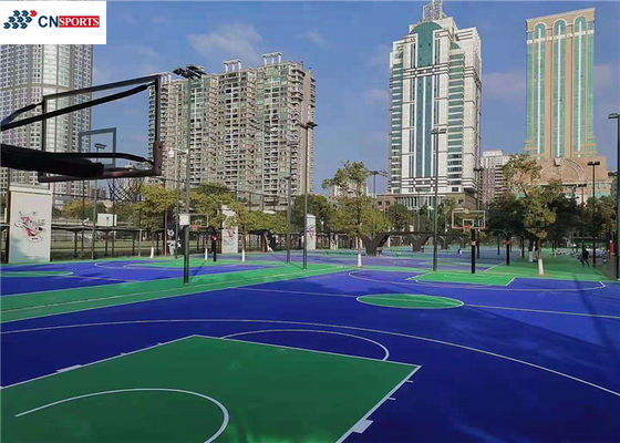 Acrylic Green Basketball Court Surfaces Outdoor Waterproof