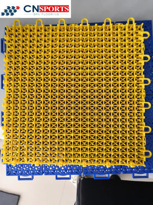 Self Drainage Modular Rubber Tiles PP Interlocking Sports Flooring
