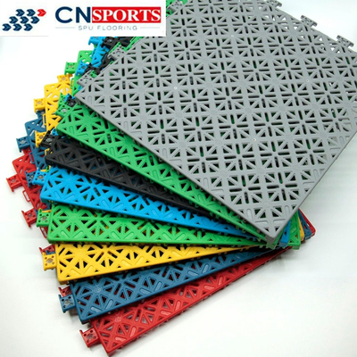 Movable Plastic Tile Floor Suspended PP Interlocking Sports Flooring