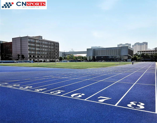 IAAF Approved Sky Blue EPDM Broadcasting Sandwich System Athletic Rubber Running Track
