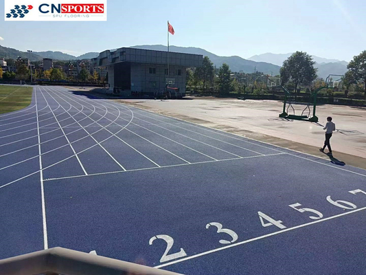 IAAF Approved Sky Blue EPDM Broadcasting Sandwich System Athletic Rubber Running Track