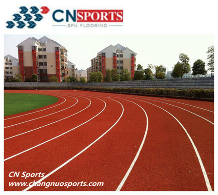 Red Synthetic Rubber Running Track