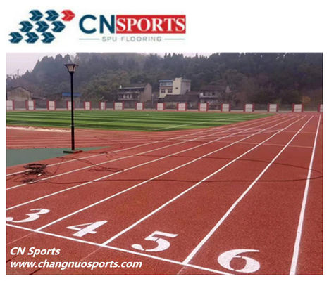 Red Synthetic Rubber Running Track