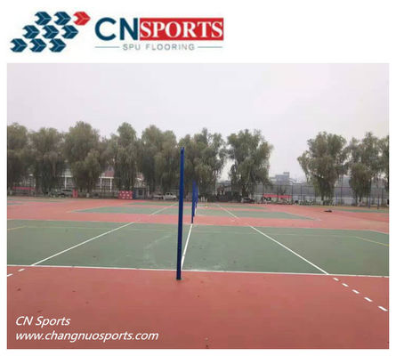 Green Weatherability Basketball Spu Flooring Water Resistant