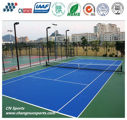 Shock Absorption Tennis Court Synthetic Flooring Waterproof Resilient