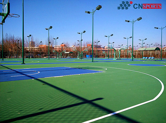 Outdoor SPU Rubber Basketball Court Flooring No Pollution
