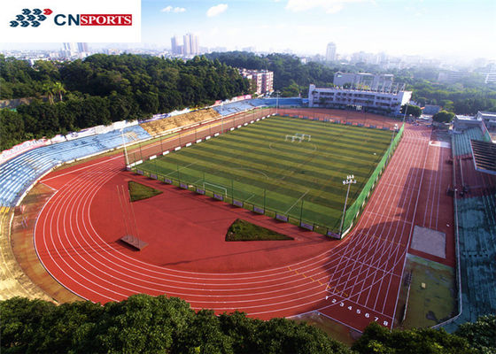 استادیوم سنتیک PU مسیر دویدن 0.4Mpa مقاومت در برابر لباس با گواهینامه IAAF