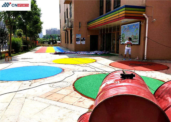 SCHOOL BACKYARD RUBBER FLOORING , YELLOW EPDM GRANULES FLOORING
