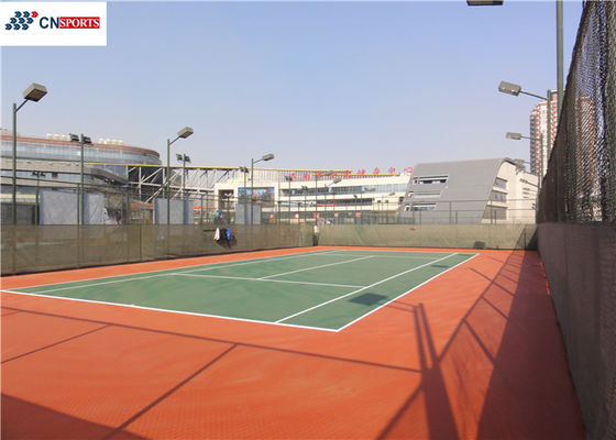 Green Indoor Tennis Court Flooring Thermal Insulation