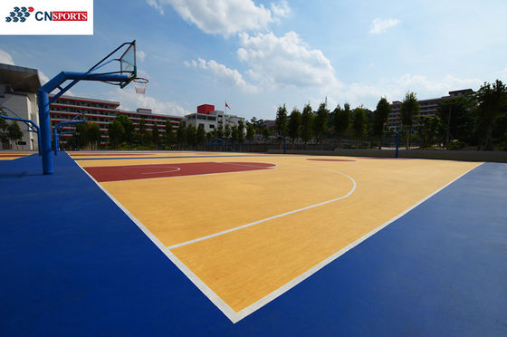 RoHS Basketball Court Polyurethane Wooden Texture Pattern