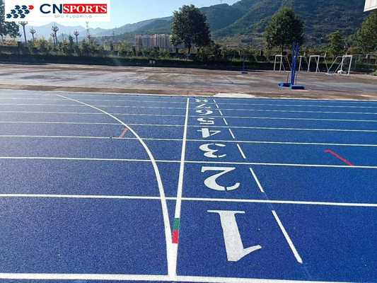IAAF Approved Sky Blue EPDM Broadcasting Sandwich System Athletic Rubber Running Track